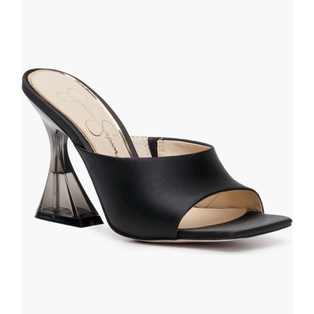 Jessica Simpson Sanaa Slide Sandal heel black size 8.5